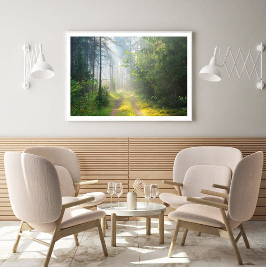 Road in Forest View Photograph Home Decor Premium Quality Poster Print Choose Your Sizes