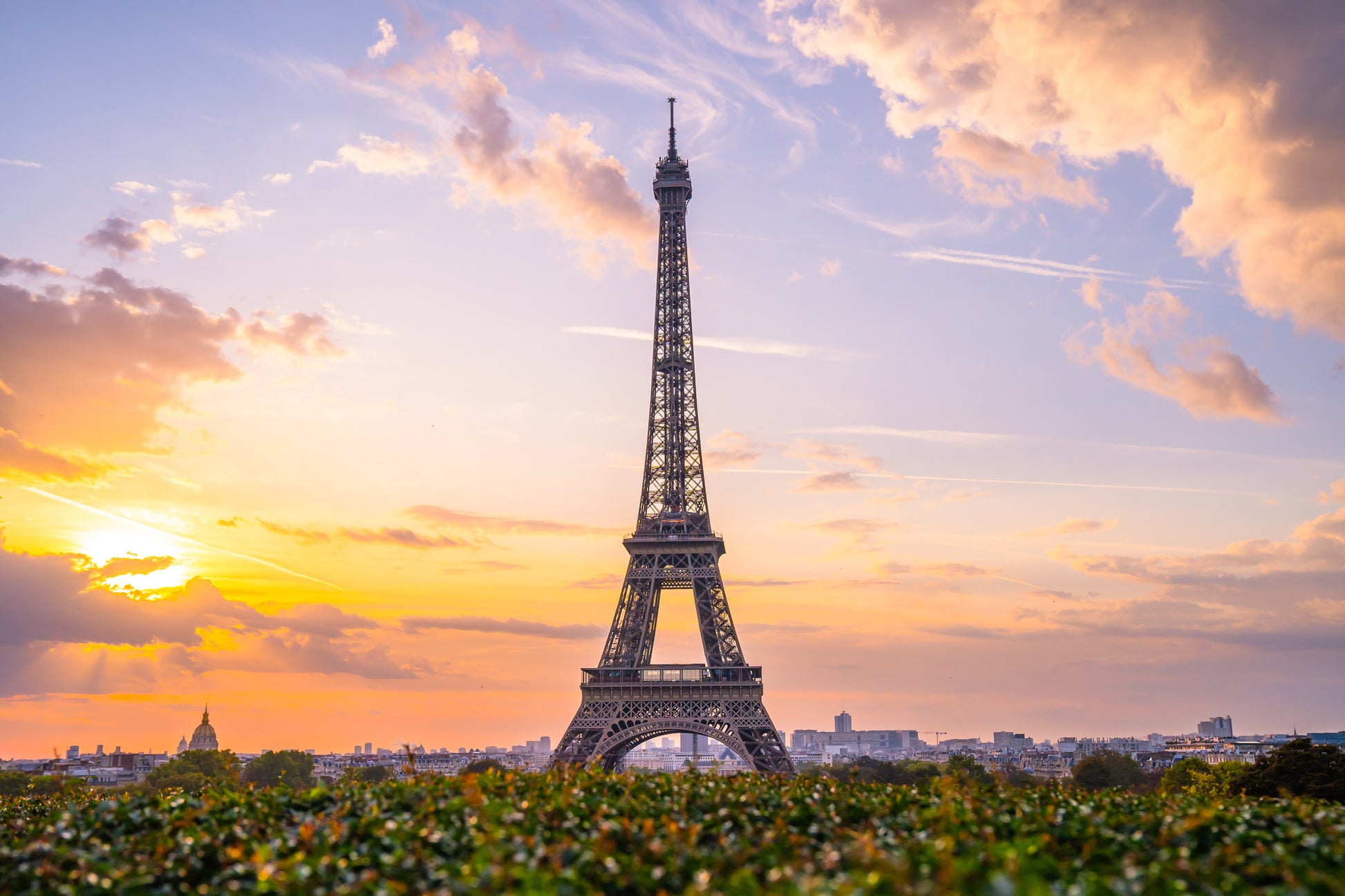 Eiffel Tower in Sunset Scenery Photograph Print 100% Australian Made