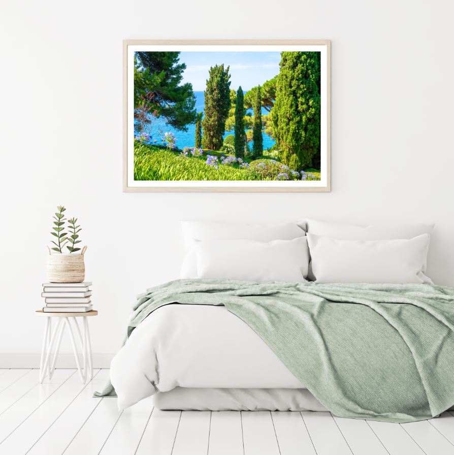 Forest Near Sea Scenery View Photograph Home Decor Premium Quality Poster Print Choose Your Sizes