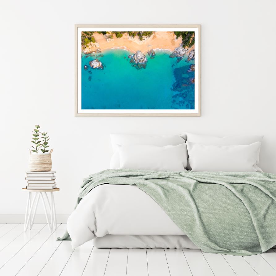 Stunning Sea Beach Aerial View Photograph Home Decor Premium Quality Poster Print Choose Your Sizes