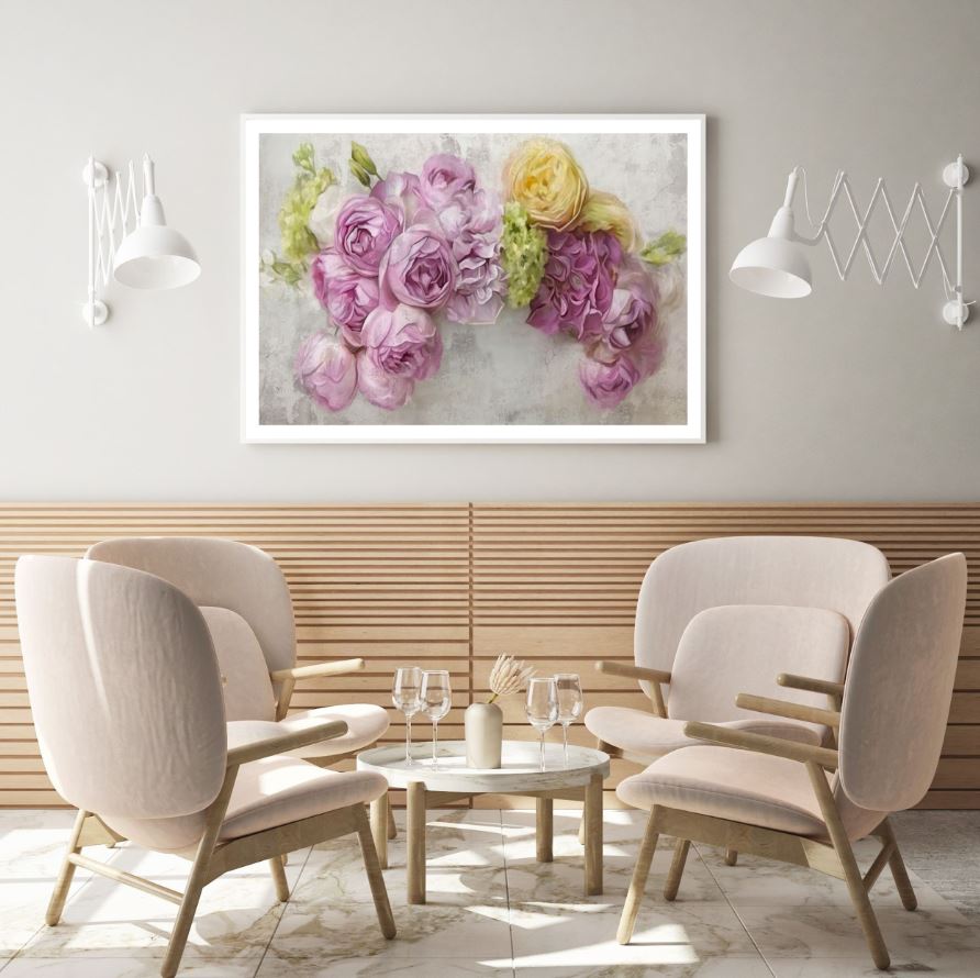 Colorful Peonies Watercolor Painting Home Decor Premium Quality Poster Print Choose Your Sizes