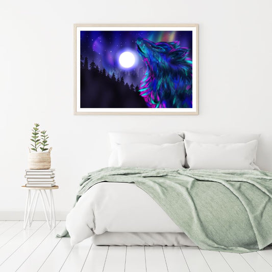 Colorful Wolf Portrait Abstract Art Home Decor Premium Quality Poster Print Choose Your Sizes