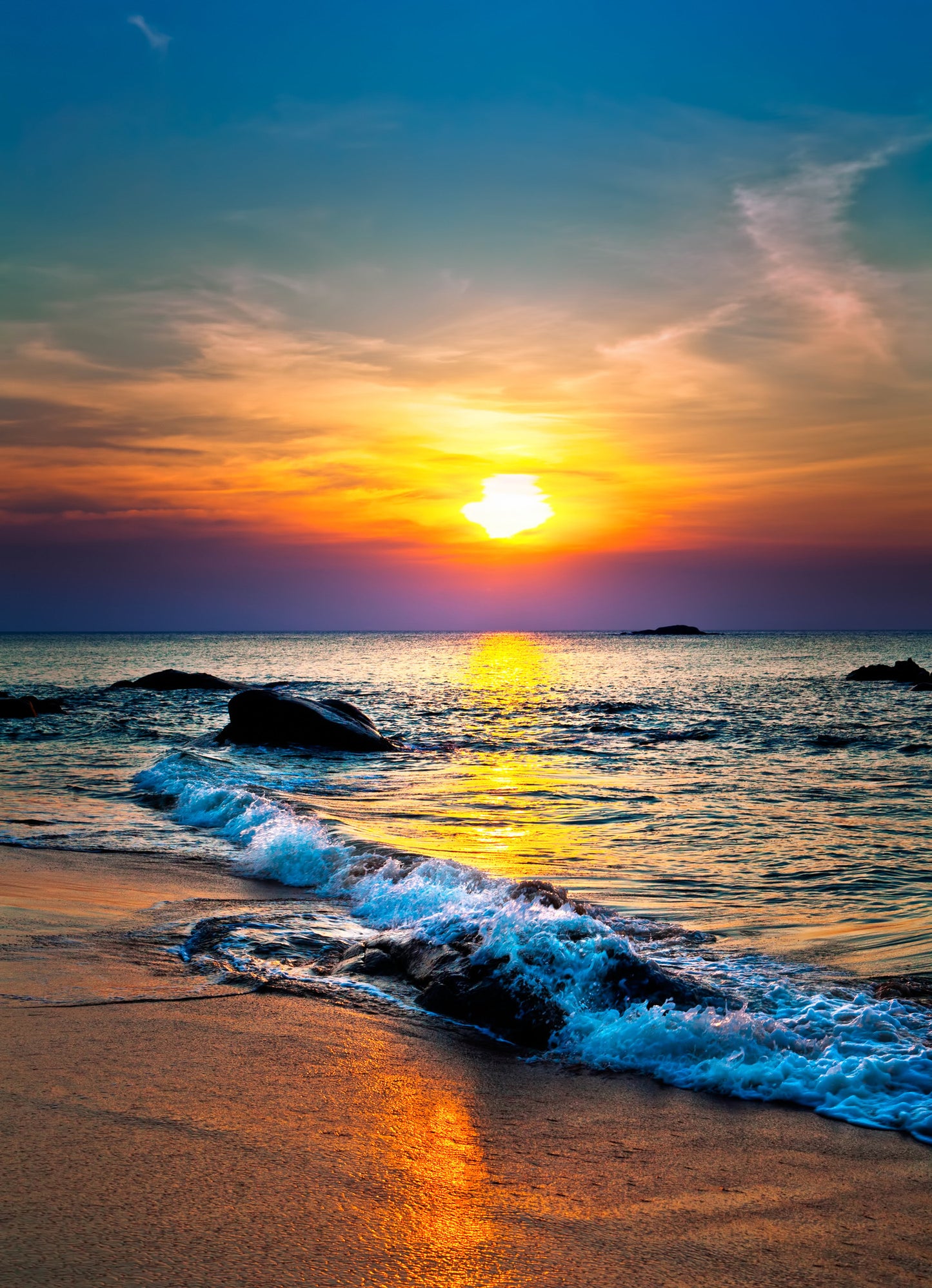 Sea Sunset Scenery Photograph Home Decor Premium Quality Poster Print Choose Your Sizes