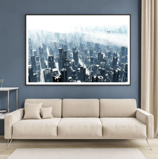 City Aerial View Photogaph Home Decor Premium Quality Poster Print Choose Your Sizes
