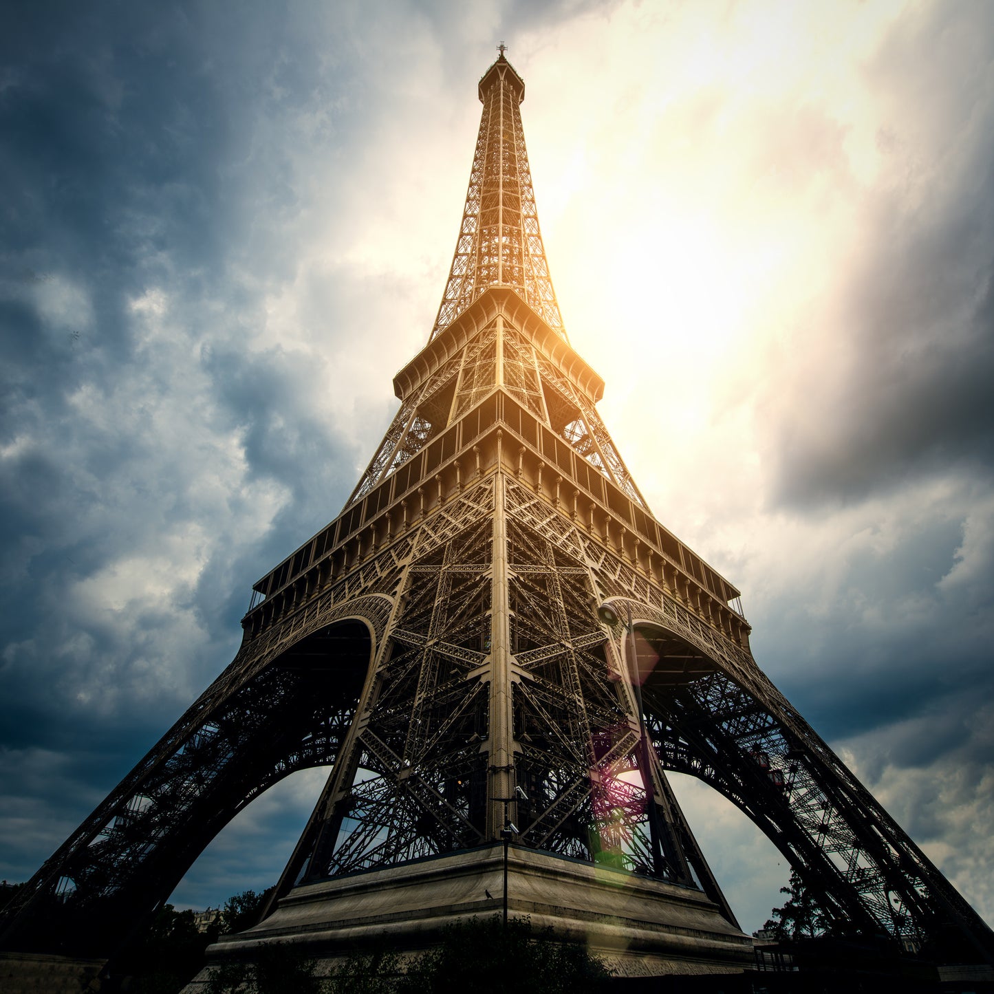 Square Canvas Eiffel Tower View from Under Photograph High Quality Print 100% Australian Made