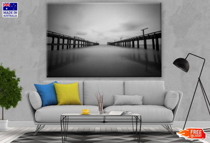 Wooden Bridges Over Sea Photograph Print 100% Australian Made