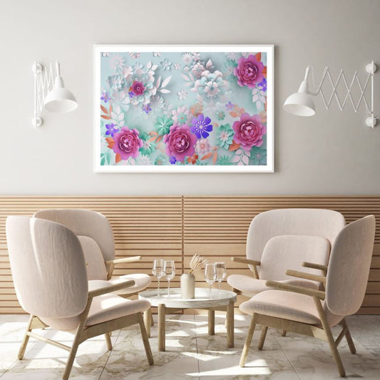 Colorful Flowers 3D Design Home Decor Premium Quality Poster Print Choose Your Sizes