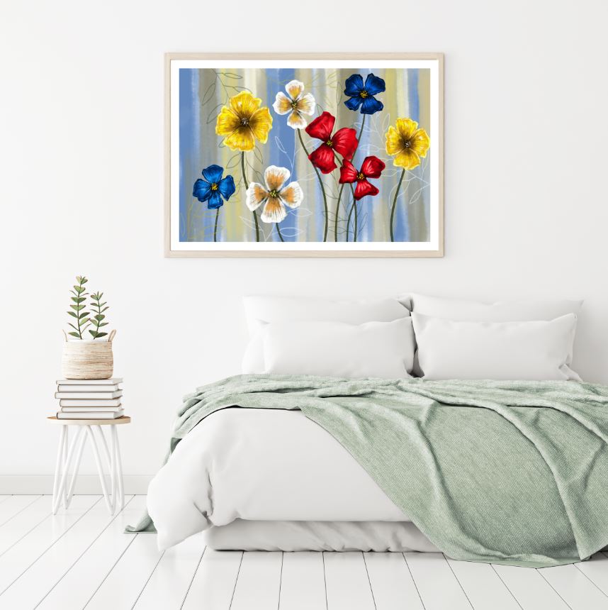 Colorful Flowers Oil Painting Home Decor Premium Quality Poster Print Choose Your Sizes