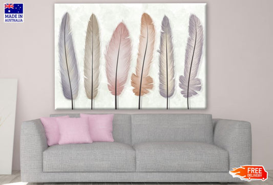 Colorful Feathers Design Print 100% Australian Made