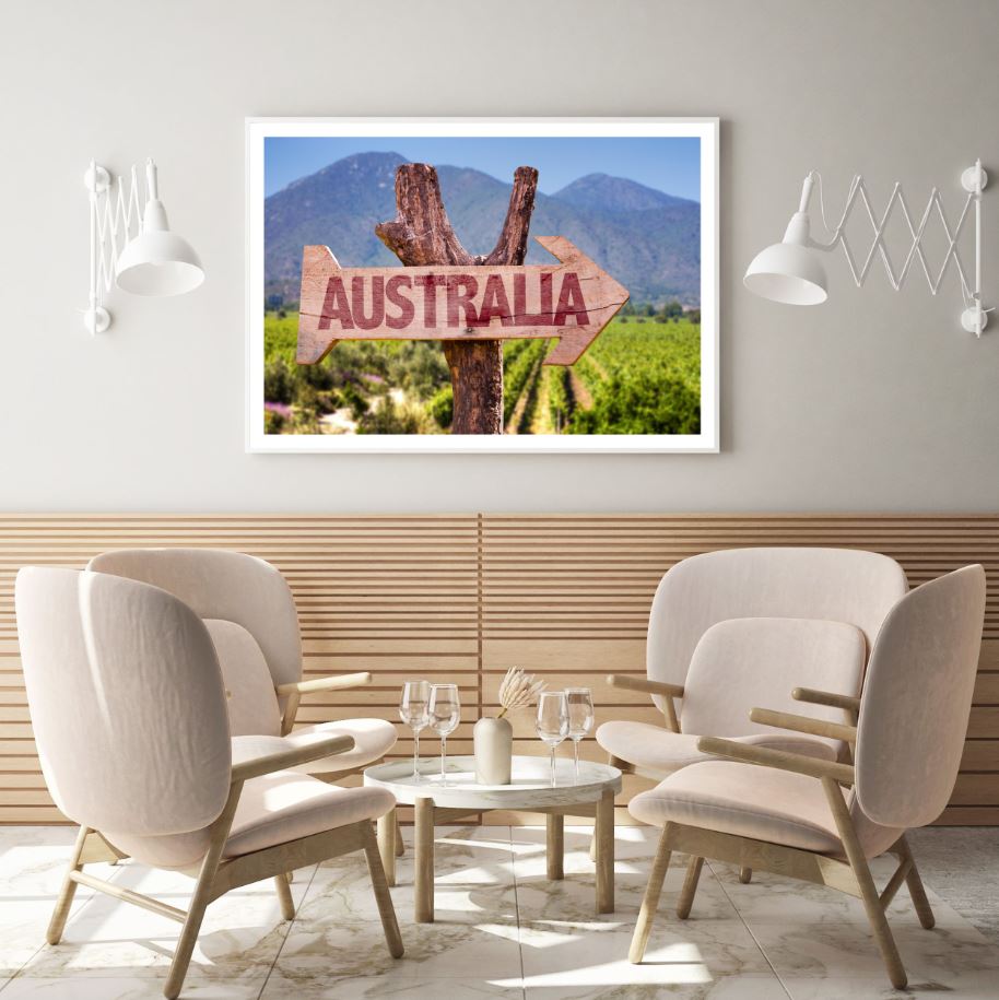 Australia Direction Board Closeup Home Decor Premium Quality Poster Print Choose Your Sizes