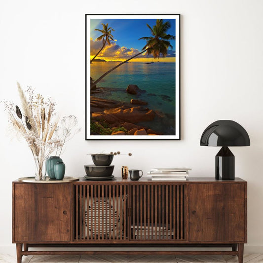 Palm Trees Near Sea Photograph Home Decor Premium Quality Poster Print Choose Your Sizes