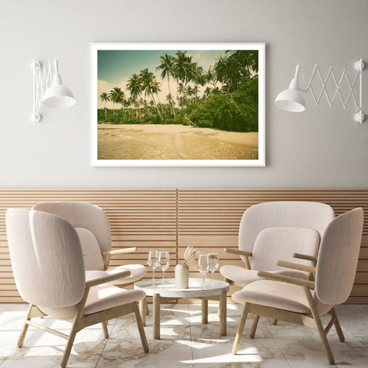 Palm Trees Near Sea Photograph Home Decor Premium Quality Poster Print Choose Your Sizes