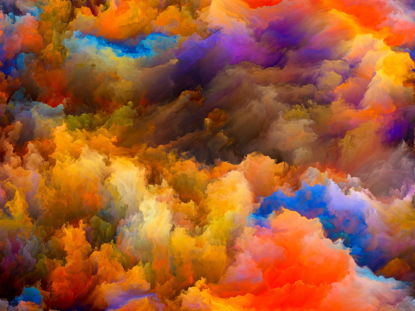 Colorful Abstract Clouds Design Home Decor Premium Quality Poster Print Choose Your Sizes