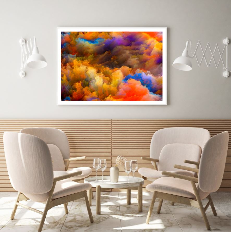 Colorful Abstract Clouds Design Home Decor Premium Quality Poster Print Choose Your Sizes