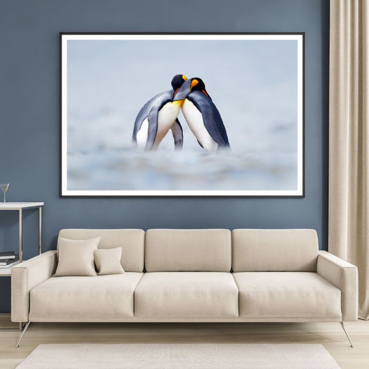 Penguin Pair Photograph Home Decor Premium Quality Poster Print Choose Your Sizes