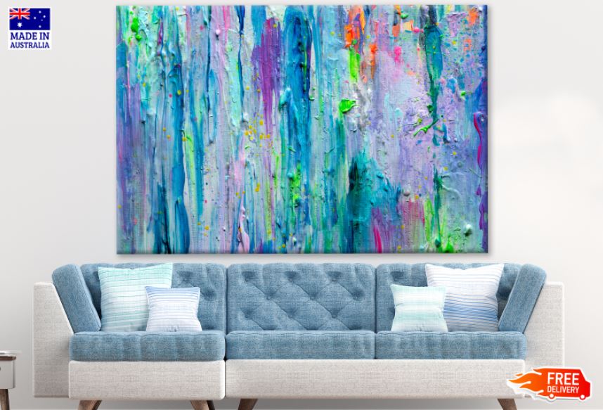 Colorful Abstract Paint Design Print 100% Australian Made