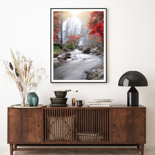 Stunning Waterfall Scenery View Home Decor Premium Quality Poster Print Choose Your Sizes