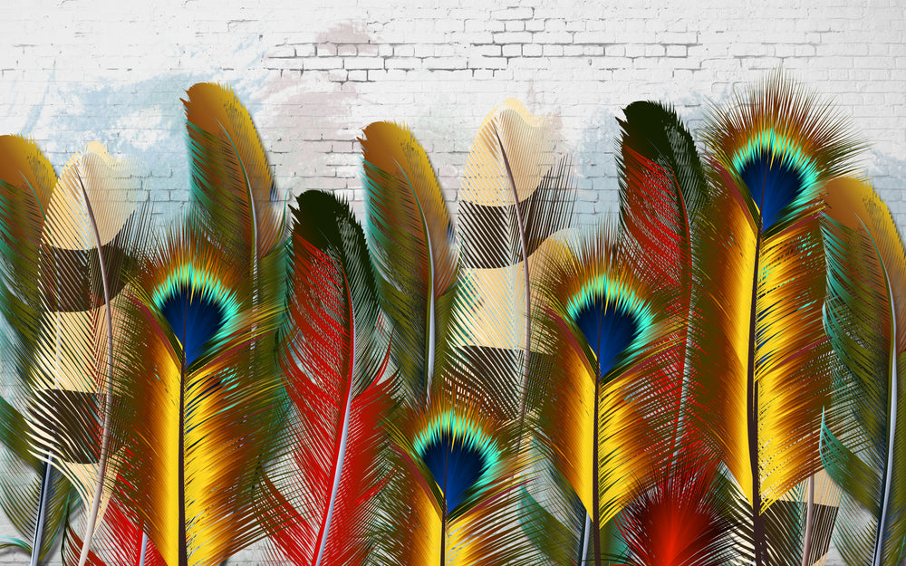 Colorful Feathers Photograph Home Decor Premium Quality Poster Print Choose Your Sizes