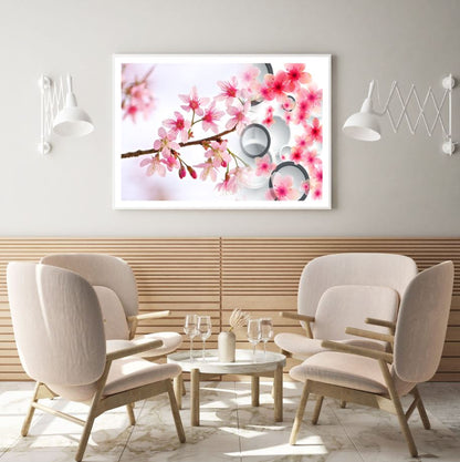 Blossom Flowers & Circle Design Home Decor Premium Quality Poster Print Choose Your Sizes