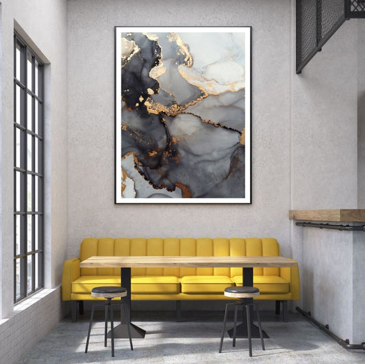 Black & Grey Abstract Design Home Decor Premium Quality Poster Print Choose Your Sizes