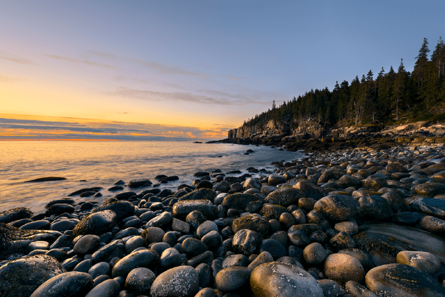 Rocky Coast of Maine in Autumn Photograph Print 100% Australian Made