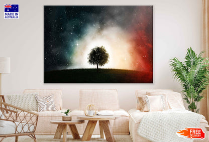 Tree & Galaxy Digital Design Print 100% Australian Made