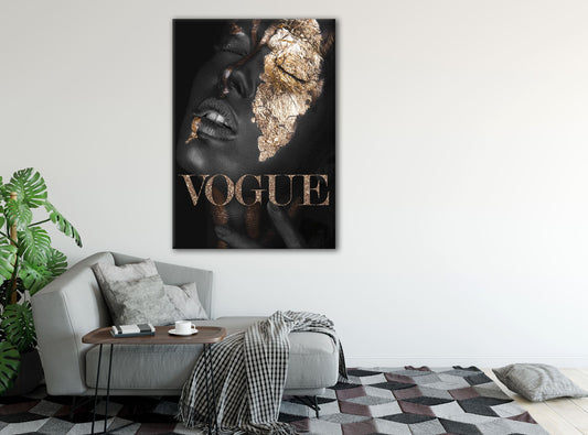 Vogue Fashion Gold Woman Print 100% Australian Made