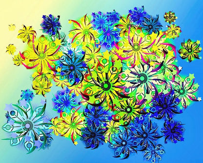 Colorful Floral Abstract Design Print 100% Australian Made