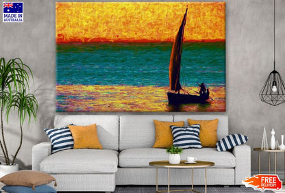 Boat Sailing Oil Painting Print 100% Australian Made