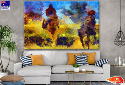 Running Horses Oil Painting Print 100% Australian Made