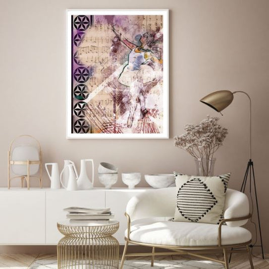 Colorful Ballerina Abstract Painting Home Decor Premium Quality Poster Print Choose Your Sizes