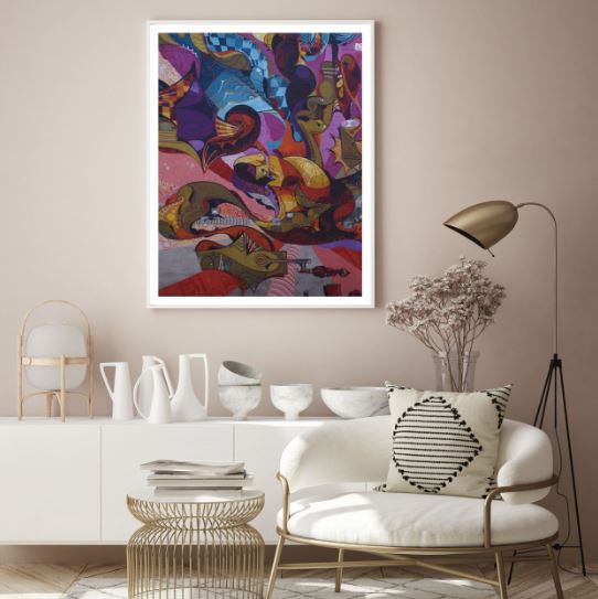 Colorful Shapes Painting Home Decor Premium Quality Poster Print Choose Your Sizes