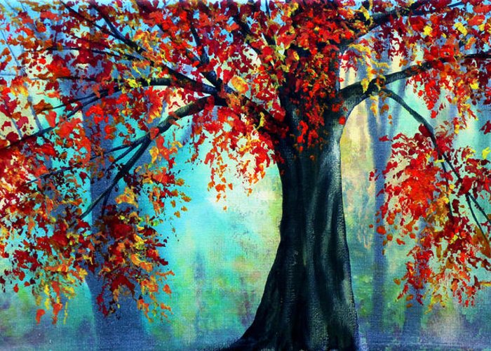 Colorful Tree Watercolor Painting Print 100% Australian Made