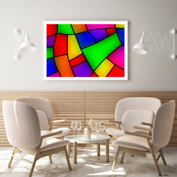 Colorful Abstract Mosaic Design Home Decor Premium Quality Poster Print Choose Your Sizes