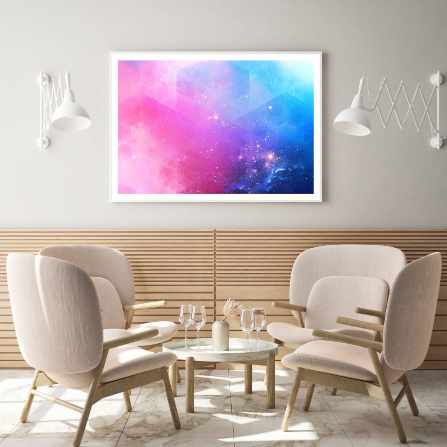 Pink & Blue Abstract Design Home Decor Premium Quality Poster Print Choose Your Sizes