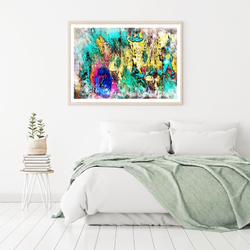 Colorful Abstract Painting Home Decor Premium Quality Poster Print Choose Your Sizes