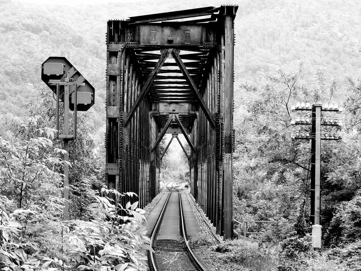 Rail Bridge B&W Photograph Print 100% Australian Made