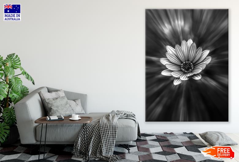 Flower B&W Closeup Photograph Print 100% Australian Made