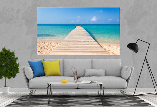 Stunning beach long pier Print 100% Australian Made