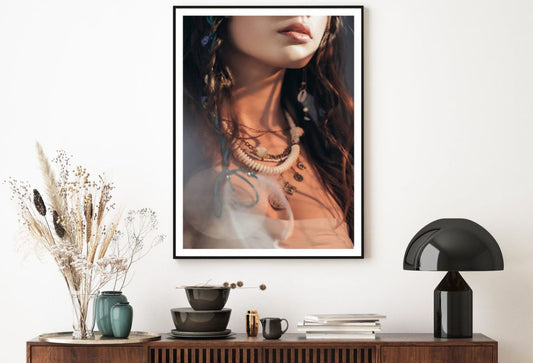 Girl with Jewellery Portrait View Home Decor Premium Quality Poster Print Choose Your Sizes