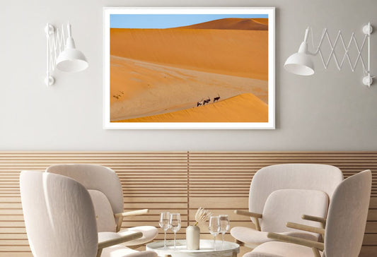 Animals on Desert Photograph Home Decor Premium Quality Poster Print Choose Your Sizes