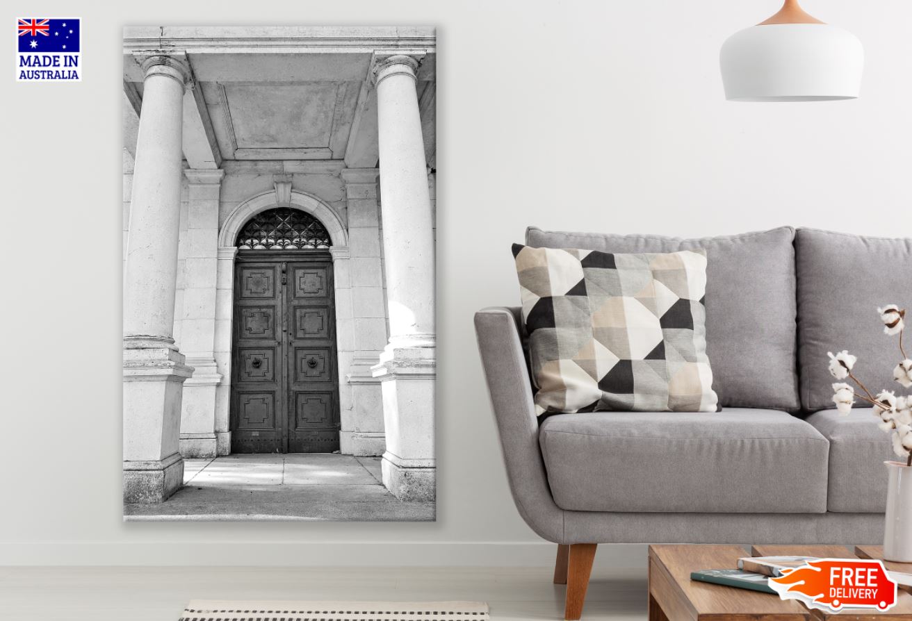Building Door B&W Photograph Print 100% Australian Made