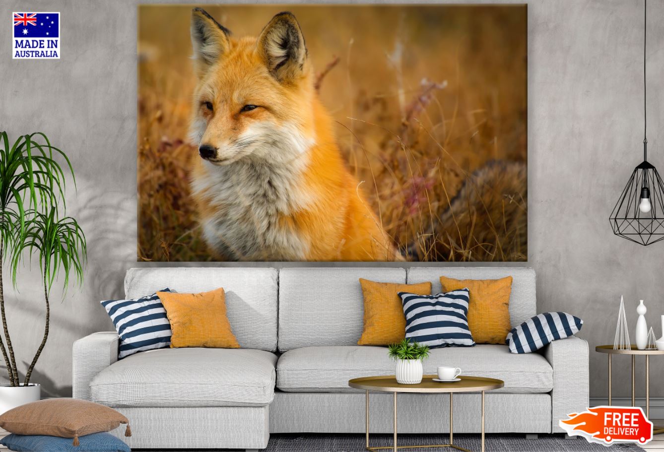 Fox Portrait Closeup Photograph Print 100% Australian Made