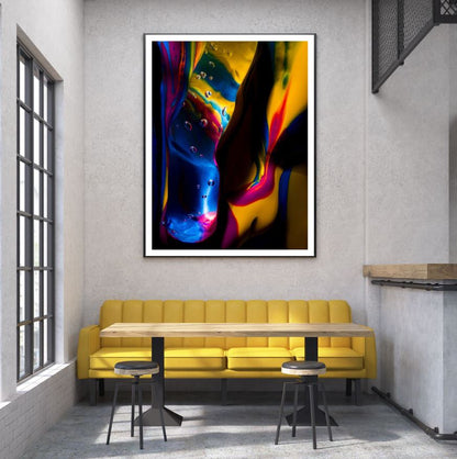 Colorful Oil Painting in Water Photograph Home Decor Premium Quality Poster Print Choose Your Sizes