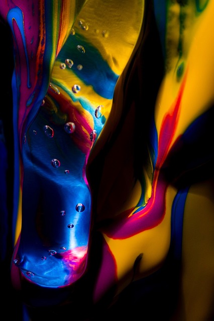 Colorful Oil Painting in Water Photograph Home Decor Premium Quality Poster Print Choose Your Sizes