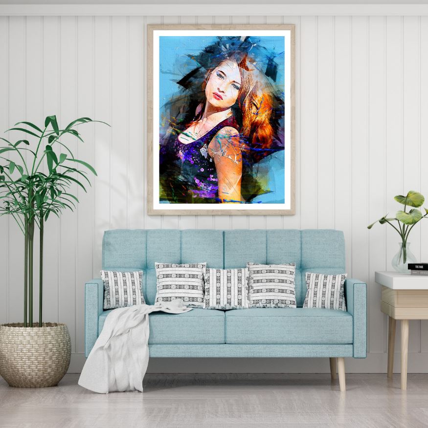 Girl Portrait Watercolor Painting Home Decor Premium Quality Poster Print Choose Your Sizes