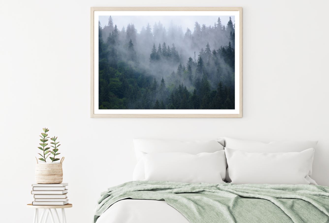 Misty Forest Sky View Photograph Home Decor Premium Quality Poster Print Choose Your Sizes