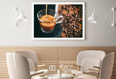 Coffee Cup & Seeds Photograph Home Decor Premium Quality Poster Print Choose Your Sizes