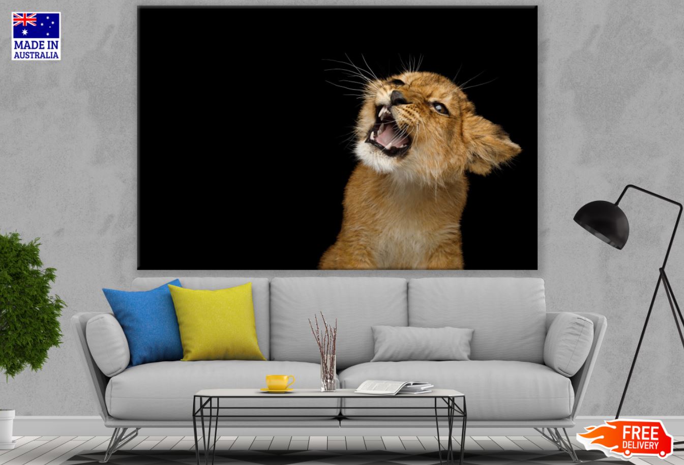 Lion Cub Portrait Photograph Print 100% Australian Made