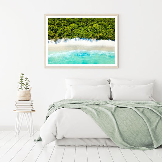 Beach & Forest Aerial View Home Decor Premium Quality Poster Print Choose Your Sizes